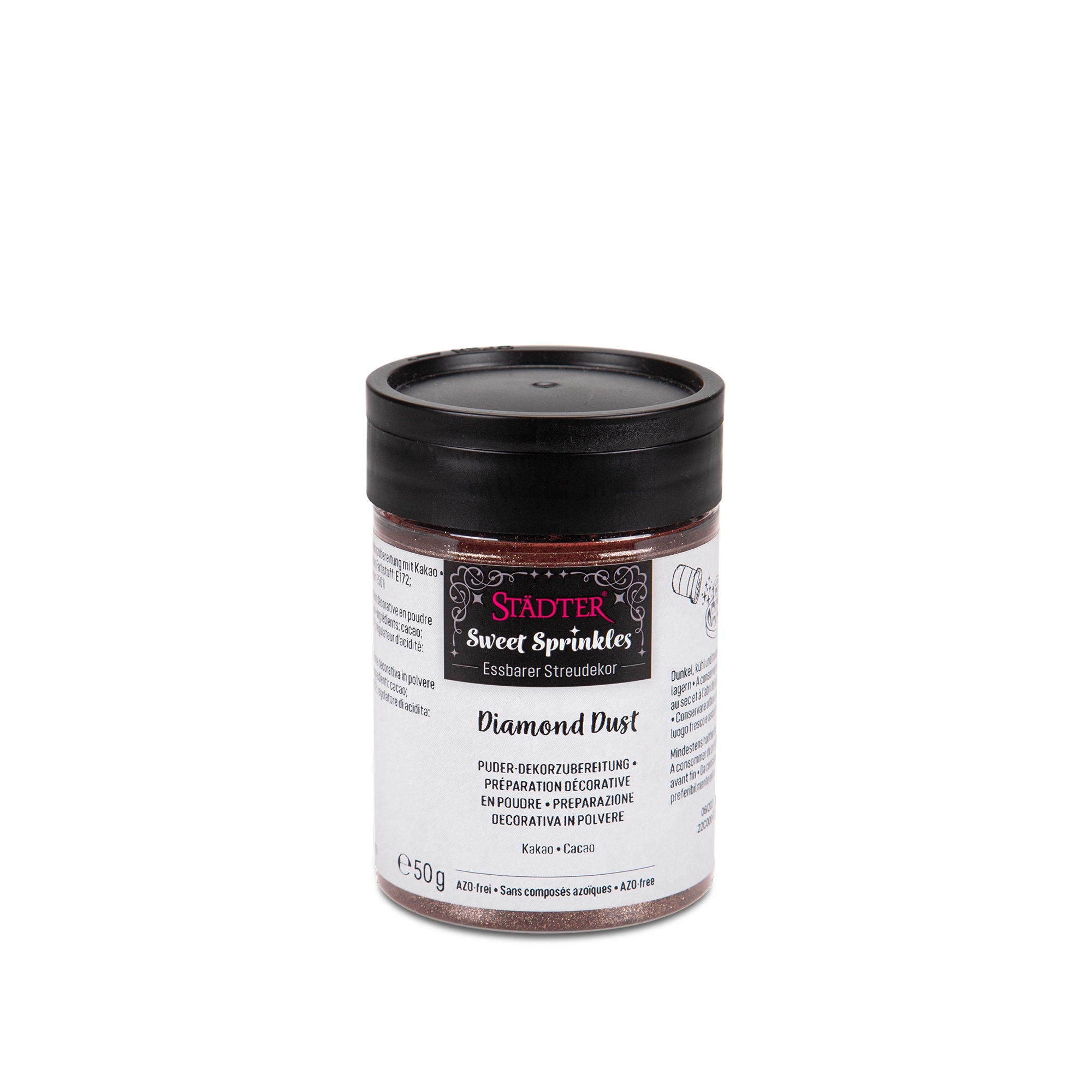 Städter - Essbarer Streudekor Diamond Dust Kakao Puder (50g)